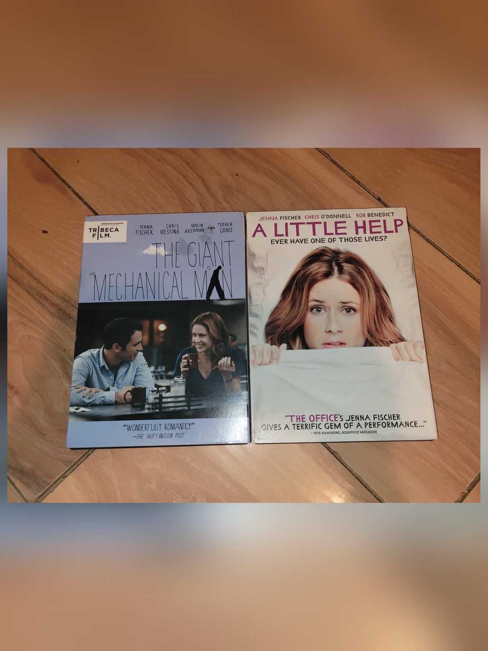 Jenna Fischer Movie Bundle  'A Little Help' And The Giant Mechanical Man Dvds